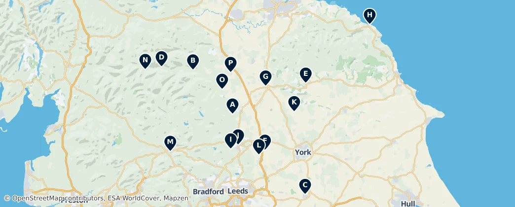 Map of North Yorkshire