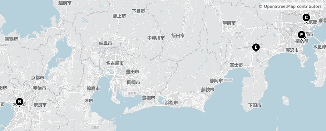 Map of 本州