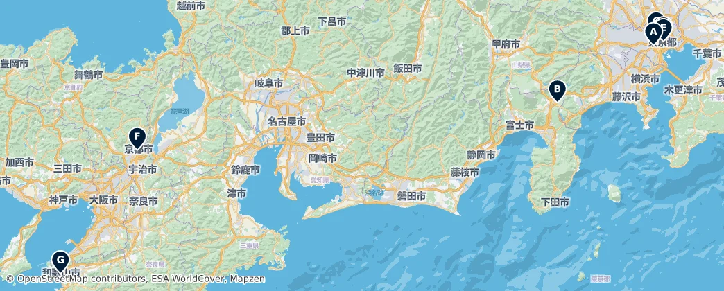 Map of 本州