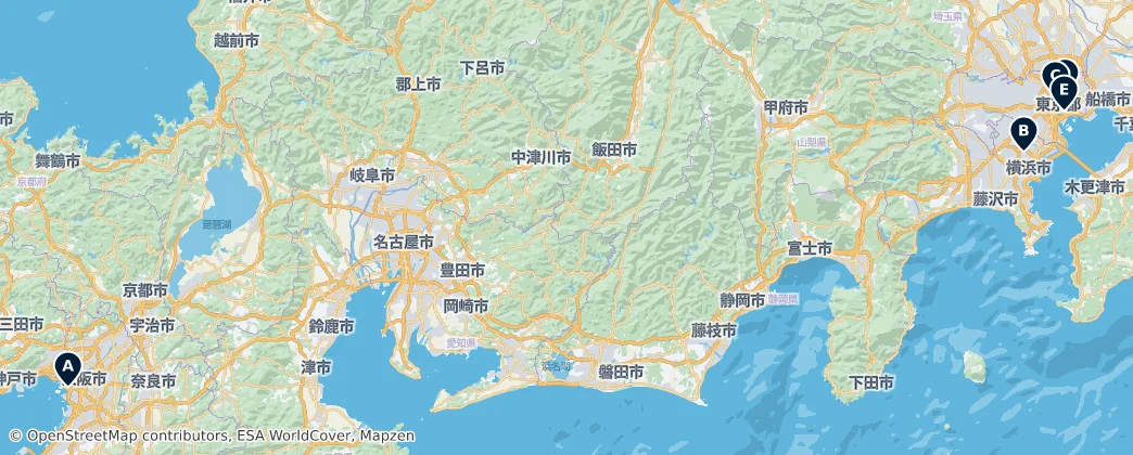 Map of 本州