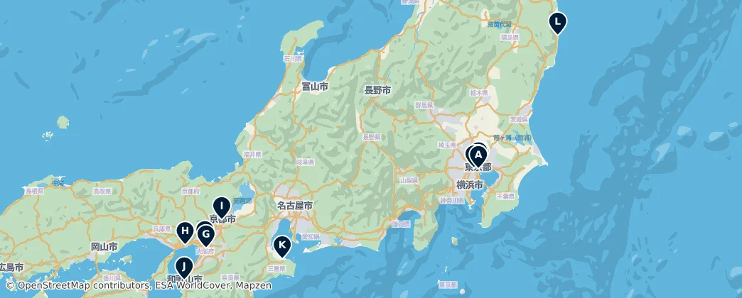 Map of 本州