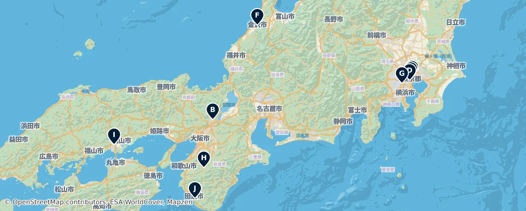 Map of 本州