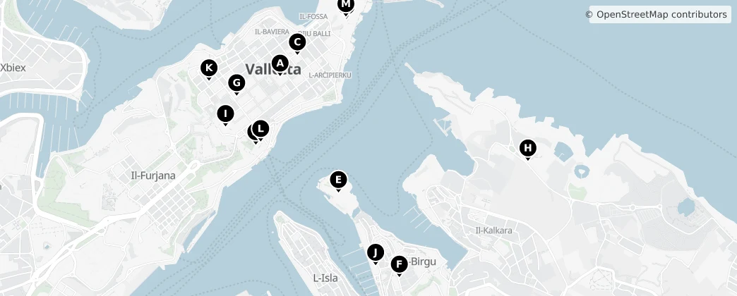 Map of Birgu