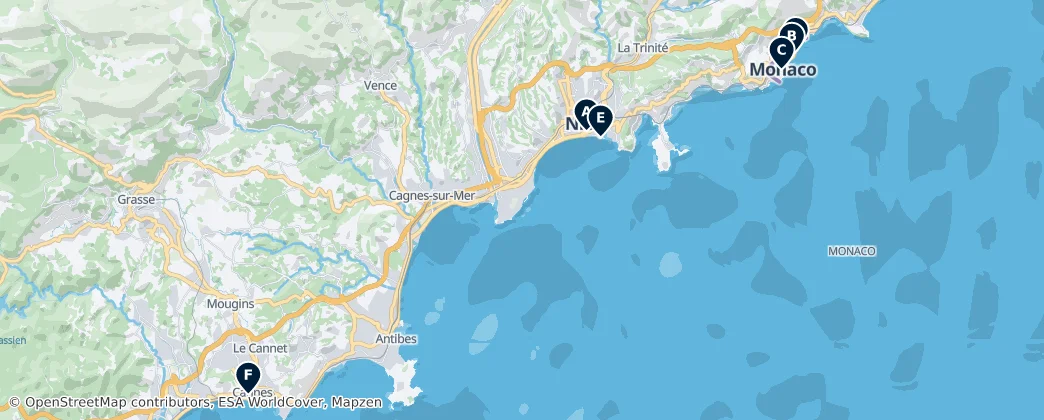 Map of 濱海阿爾卑斯山脈