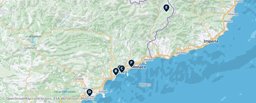 Map of 滨海阿尔卑斯省