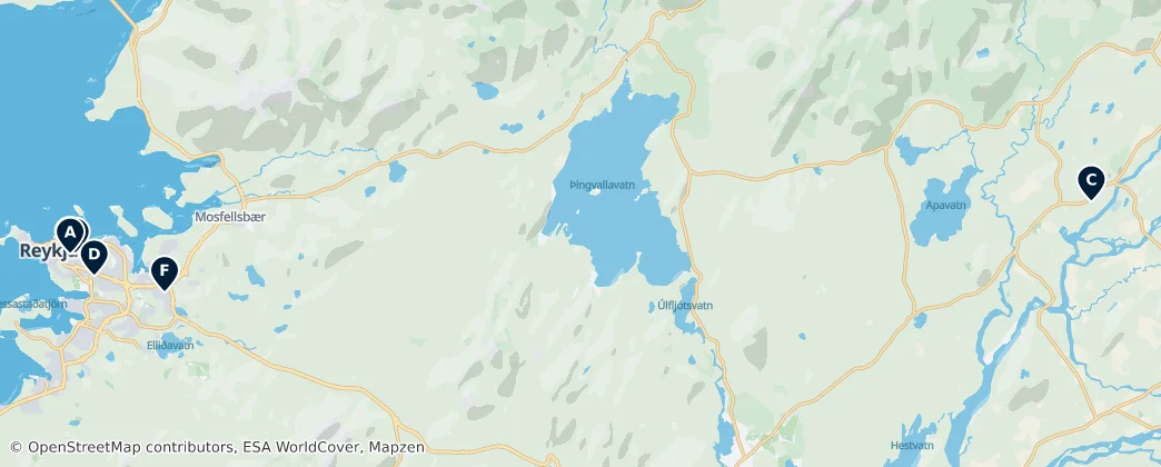 Map of 冰岛