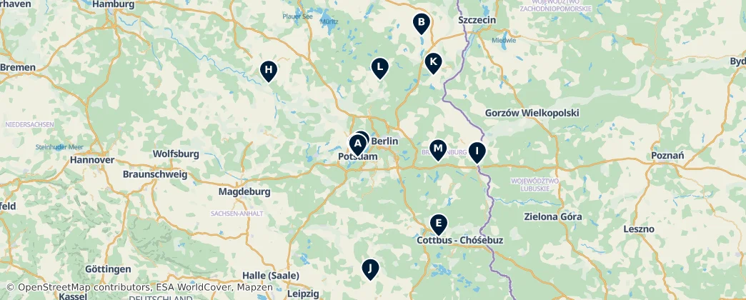 Map of 勃兰登堡