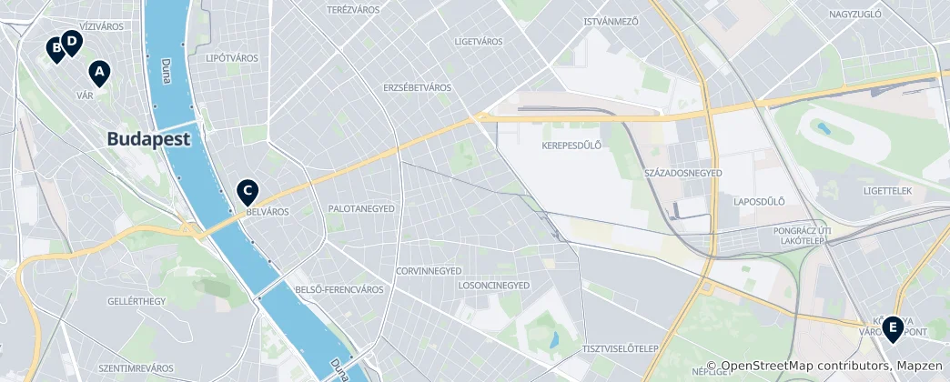 Map of 布達佩斯