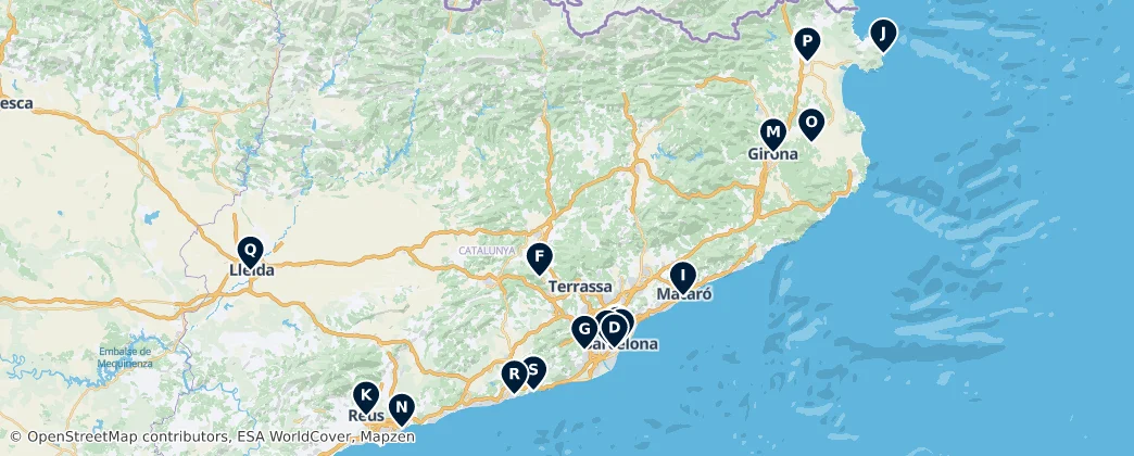 Map of 加泰罗尼亚