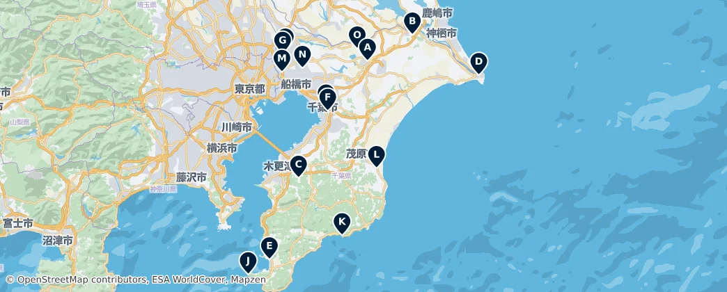 Map of 千葉県 / 千葉縣