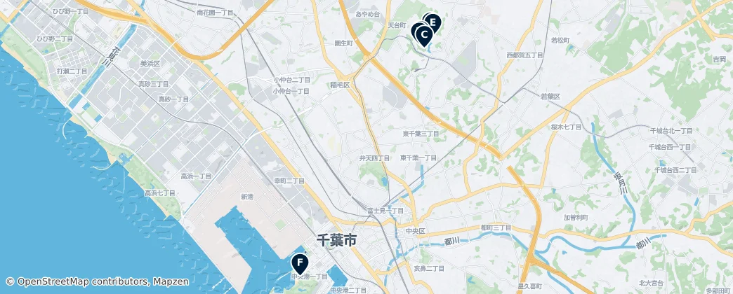 Map of 千葉市