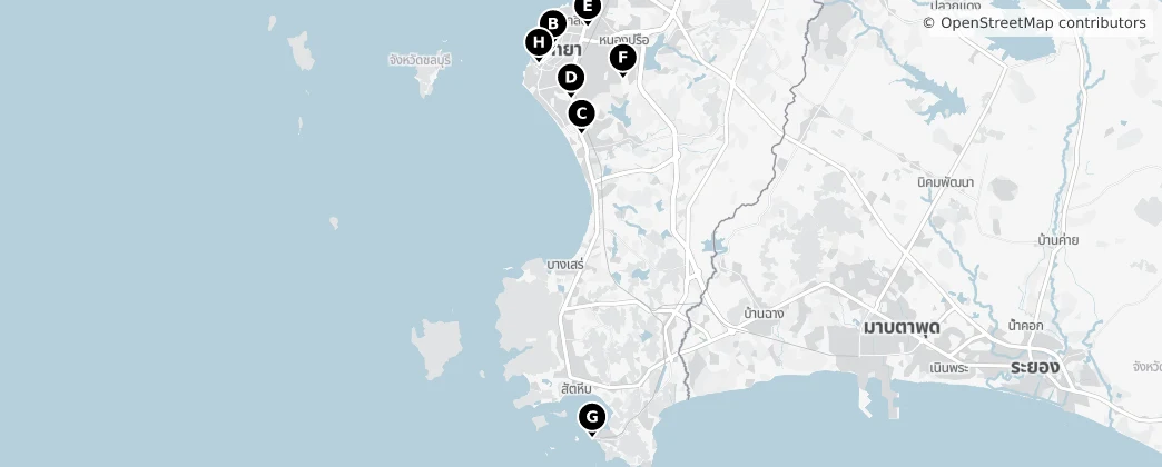Map of 春武里府