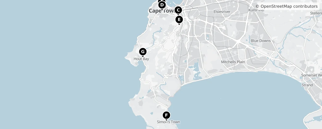 Map of City of Cape Town