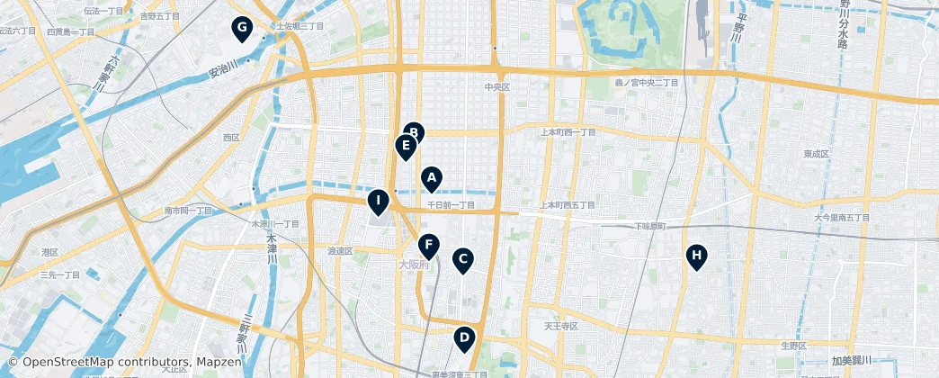 Map of 大阪市/大阪