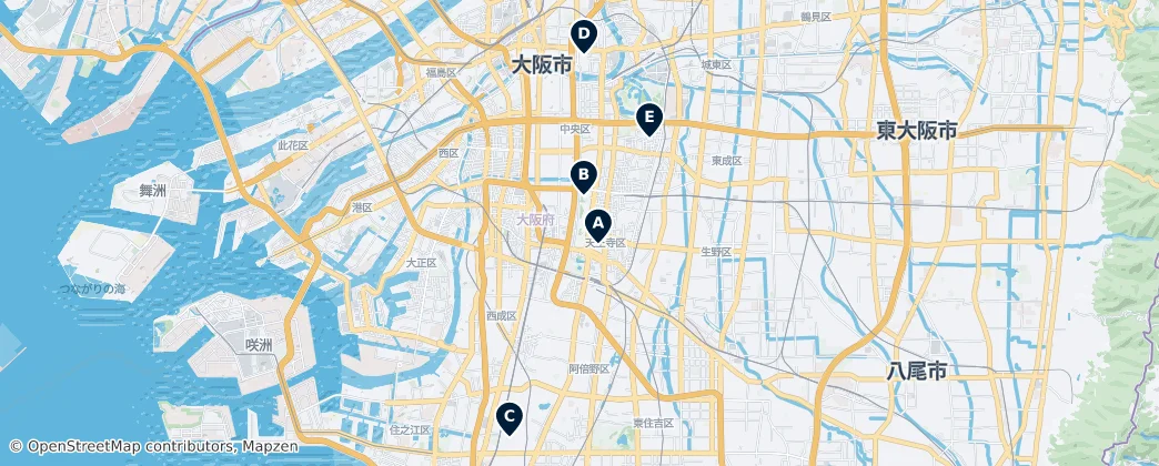 Map of 大阪市/大阪