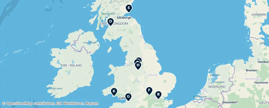 Map of 大不列顛島