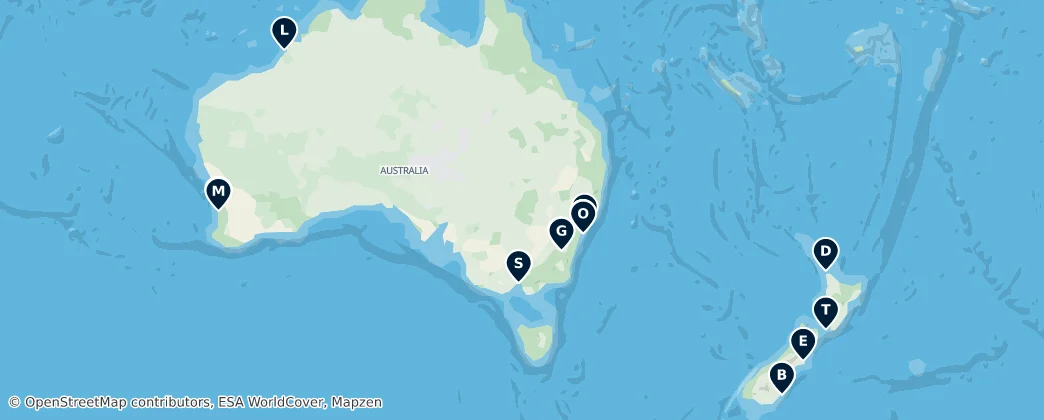Map of 大洋洲