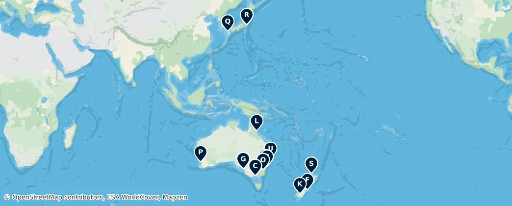 Map of 大洋洲