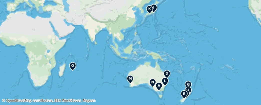 Map of 大洋洲