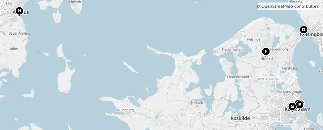 Map of 丹麦 / 丹麥