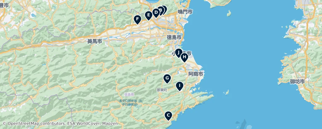 Map of 德岛县