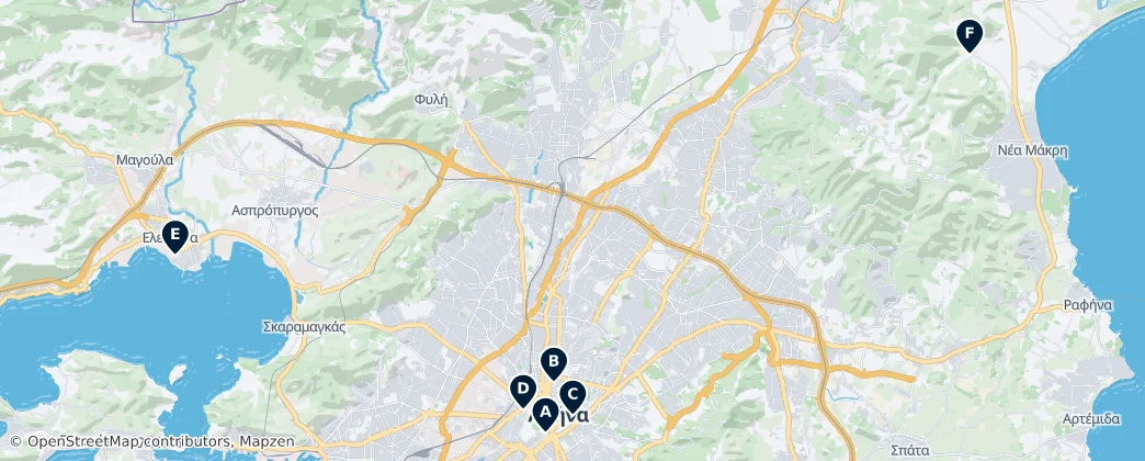 Map of Decentralized Administration of Attica