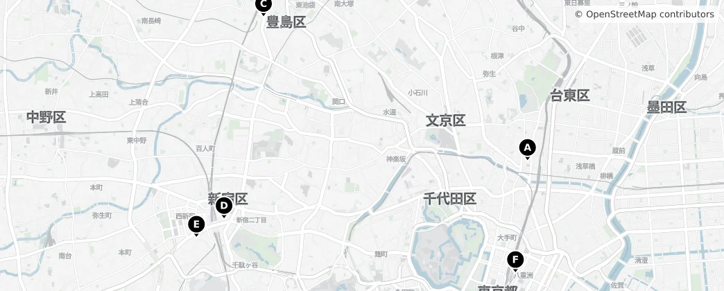 Map of 东京都/東京都
