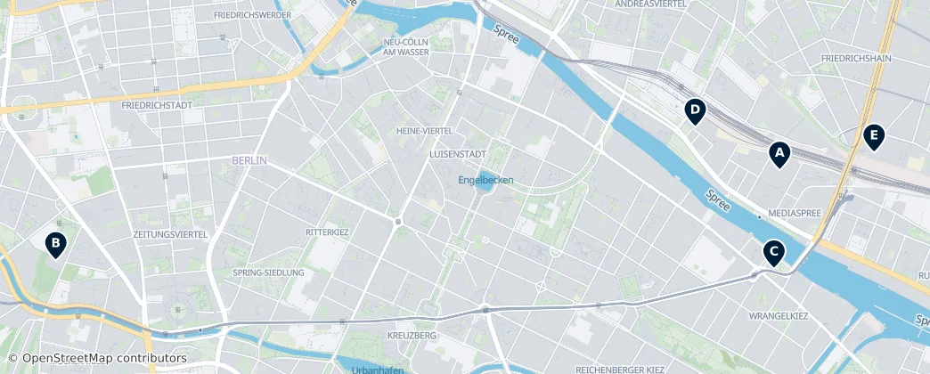 Map of 腓特烈斯海恩-克罗伊茨贝格