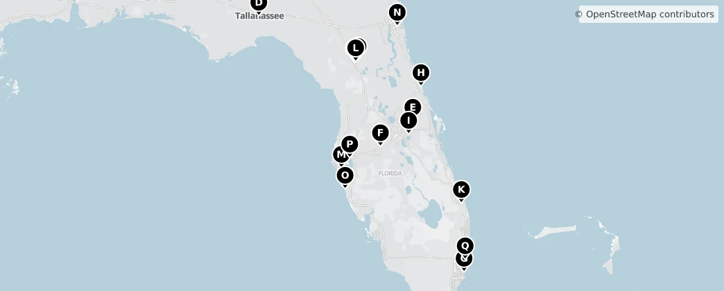 Map of 佛罗里达州/佛羅里達州