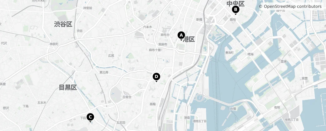 Map of 港區
