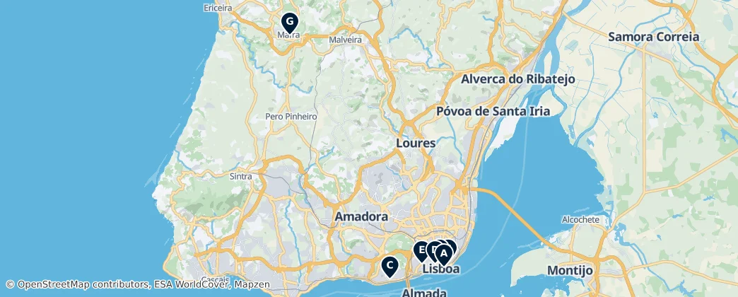 Map of Grande Lisboa