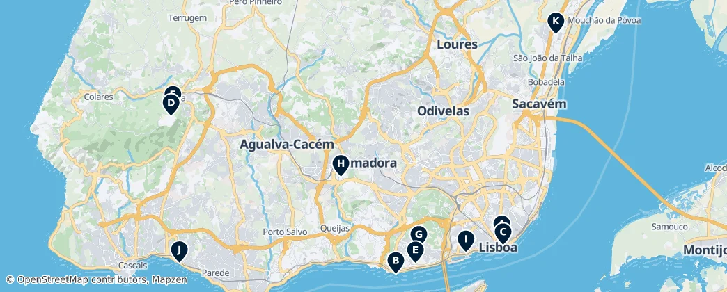 Map of Grande Lisboa