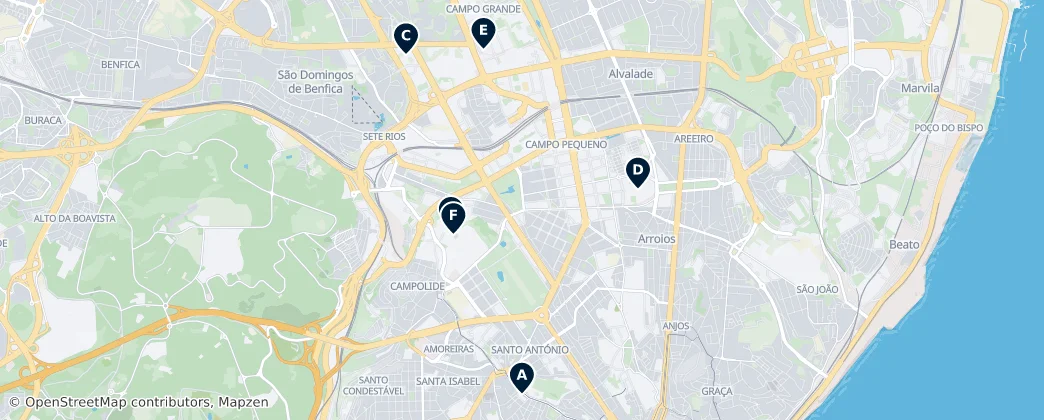 Map of Grande Lisboa