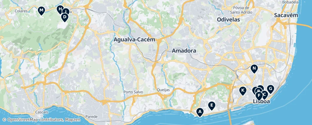 Map of Grande Lisboa