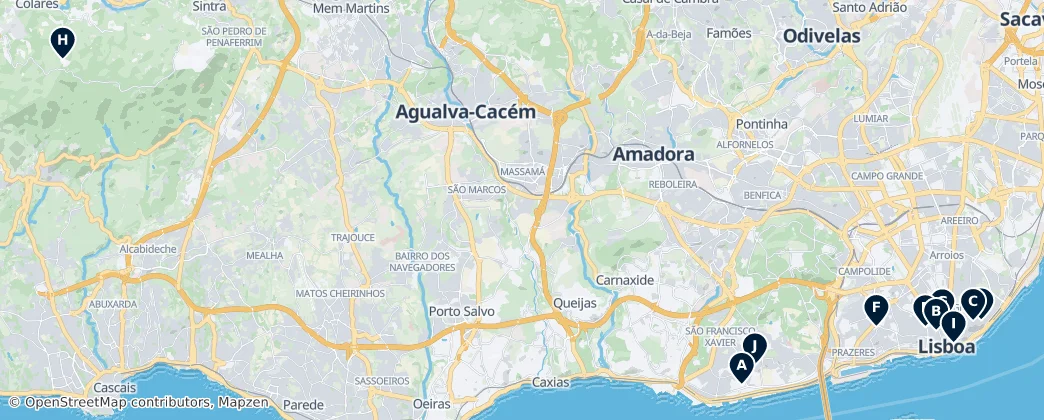 Map of Grande Lisboa