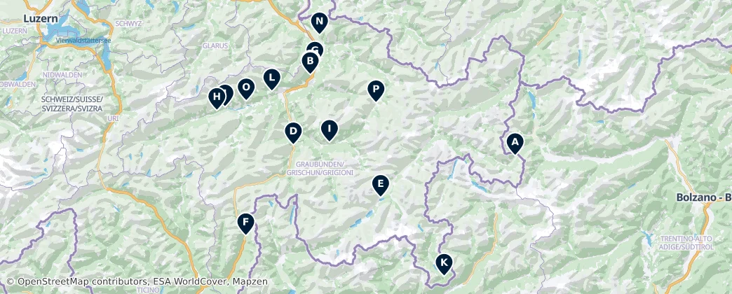 Map of 格勞賓登州