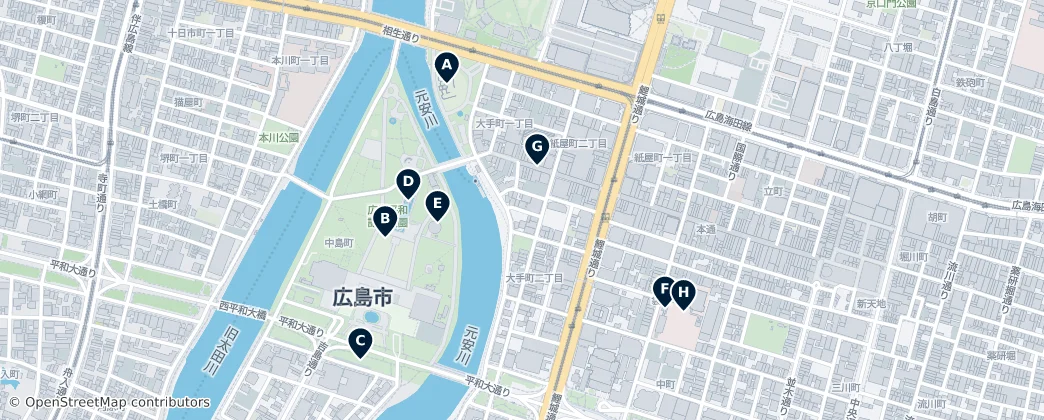 Map of 广岛市