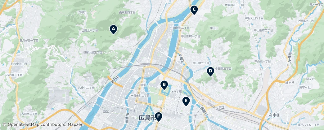 Map of 广岛市