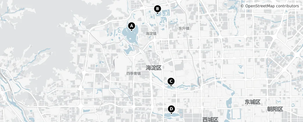 Map of 海淀区