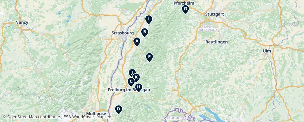 Map of 黑林山