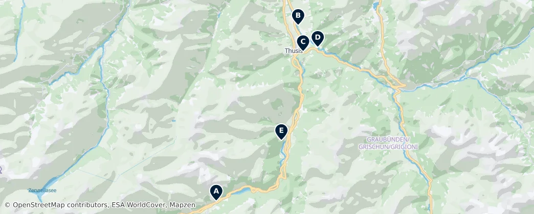 Map of Viamala Region
