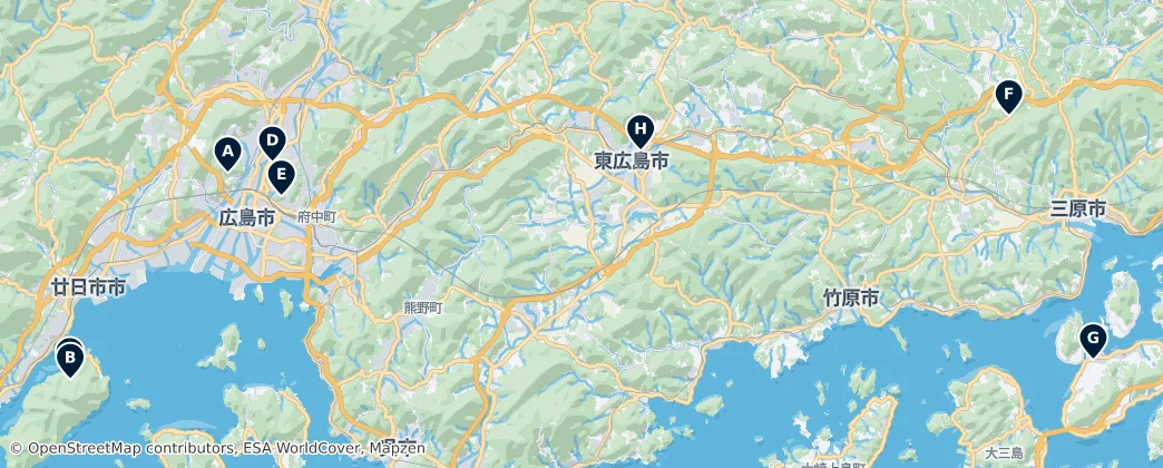 Map of 广岛县