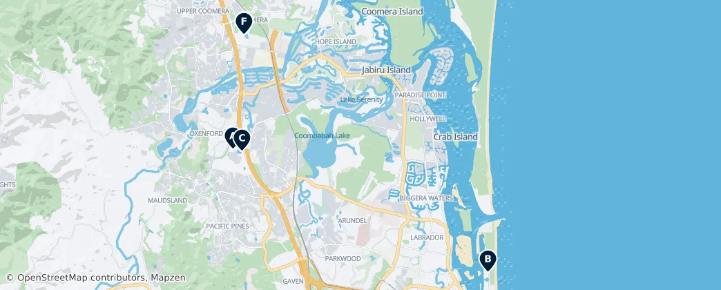 Map of 黄金海岸