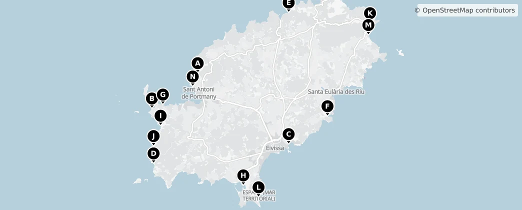 Map of 伊比薩島