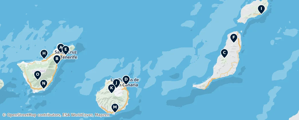 Map of 加那利群岛