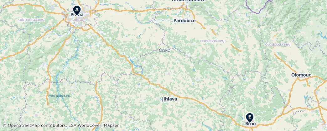 Map of 捷克