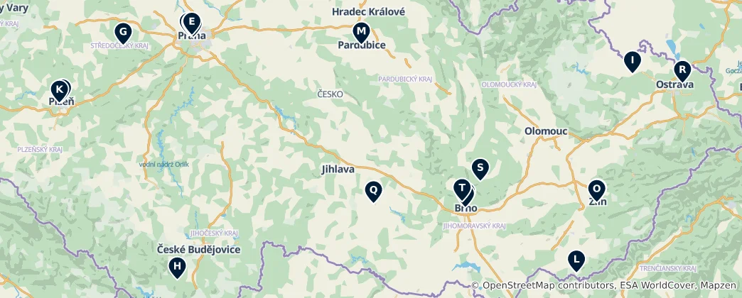 Map of 捷克