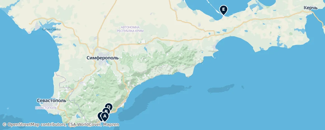 Map of 克里米亚共和国