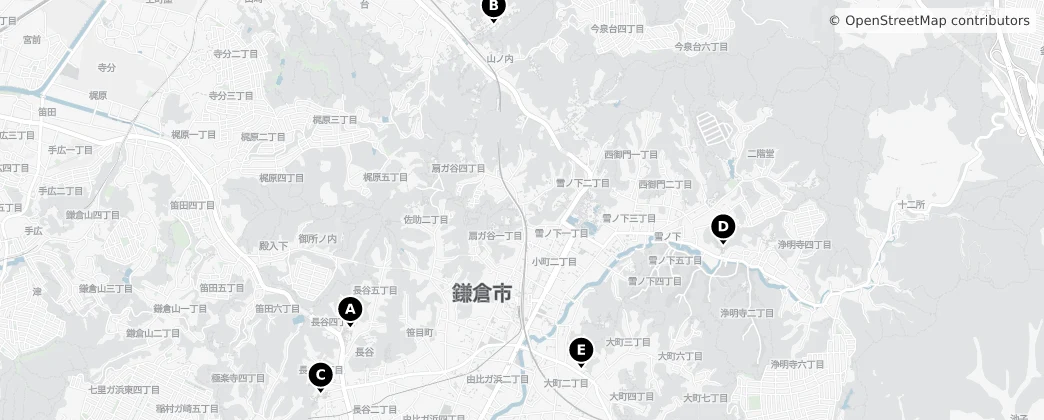 Map of 鎌倉市