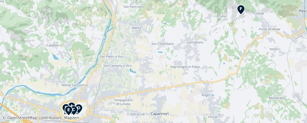 Map of 盧卡省